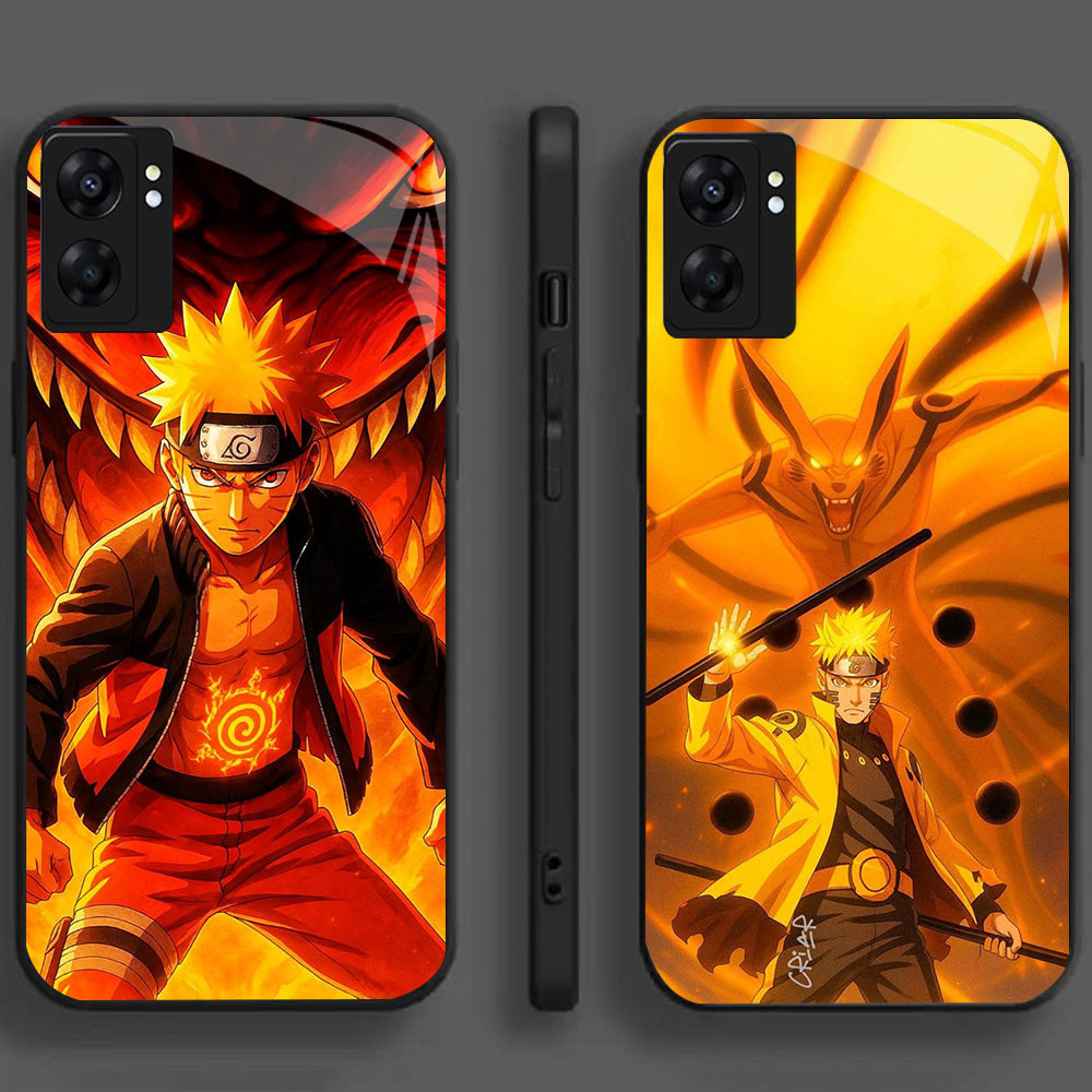 DW-57 Naruto Anime GLASS KACA Casing untuk HP OPPO Reno 10 A17 13 A57S A57 A96 A77S A36 A76 A77 Pro 