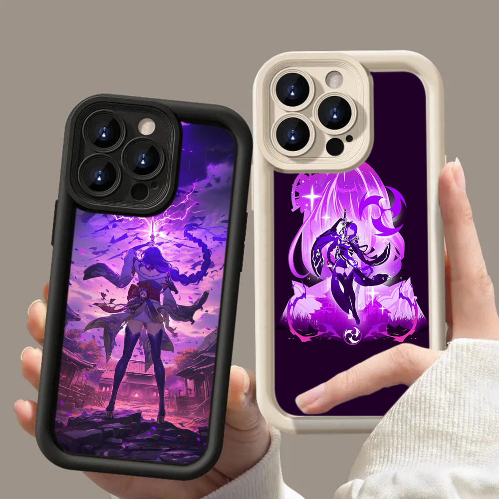 HA39 Genshin Impact game Raiden Shogun Untuk Realme Casing hp Softcase Silikon Kasing untuk Realme C