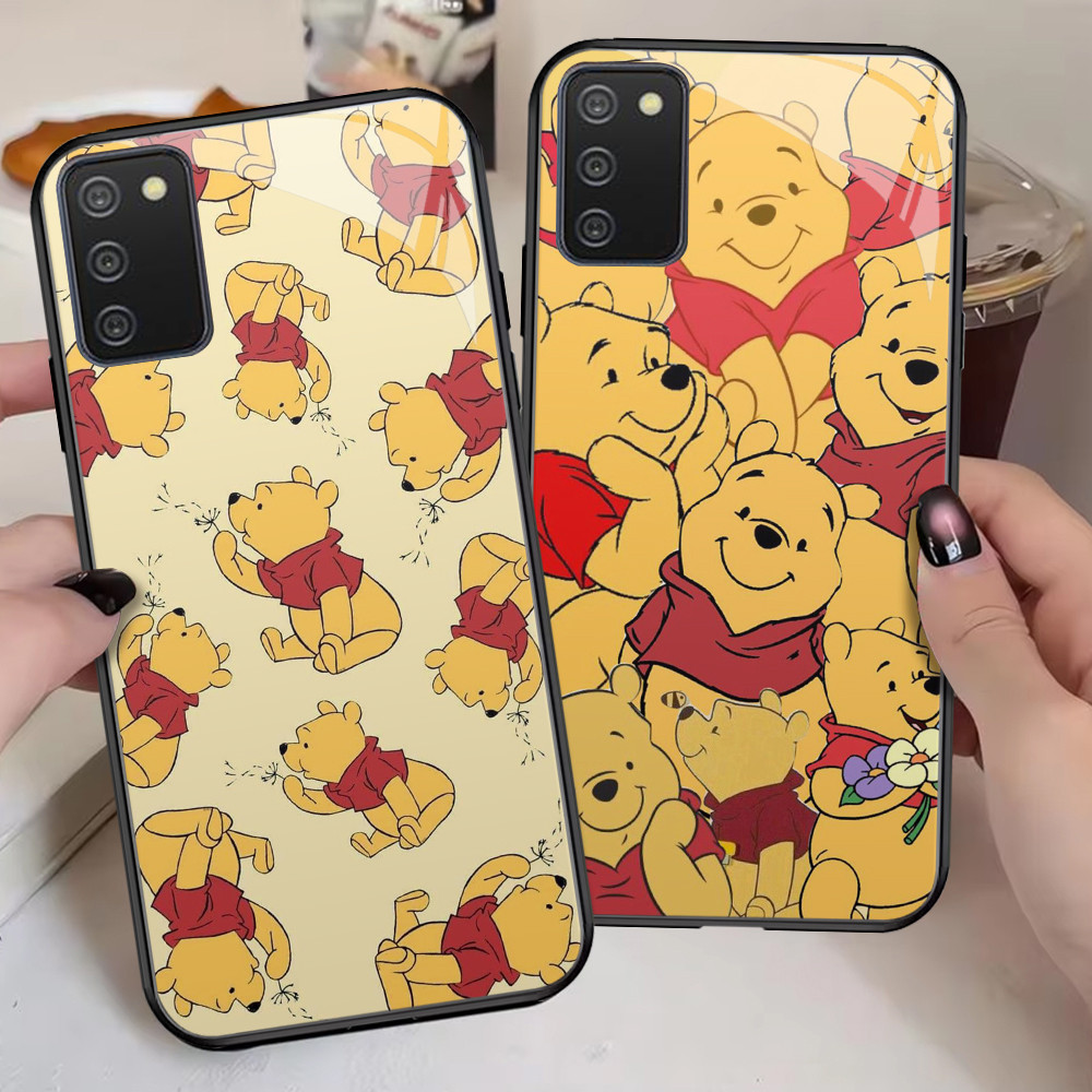 G-9 Winnie the Pooh HD Kaca Casing untuk Samsung A71 A03S A51 M02S A02S A31 Case