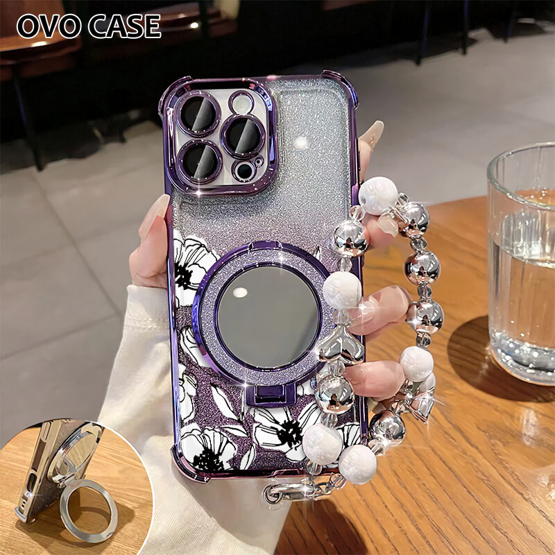 Case Oppo Gemerlap Stand Holder Garskin Soft Case Oppo A36 A37 A38 A3S A3X With Strap Dengan Stand C