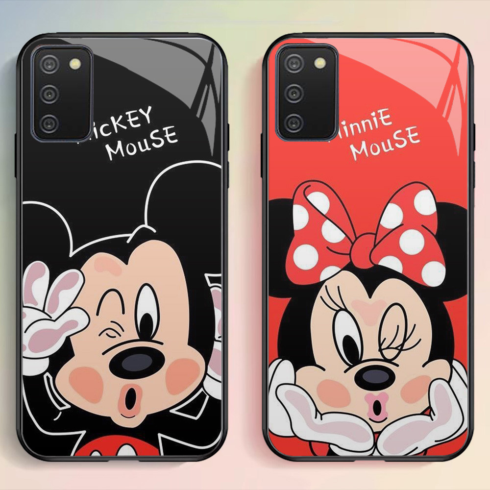 G-52 Mickey Mouse HD Kaca Casing untuk Samsung A71 A03S A51 M02S A02S A31 Case