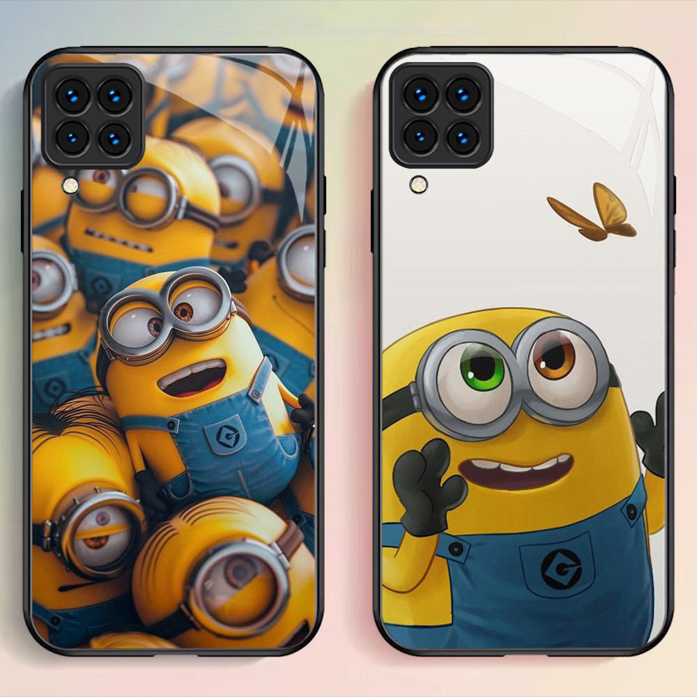 G-44 Minion HD Kaca Casing untuk Samsung Galaxy M12 A12 M32 A22 5G Case