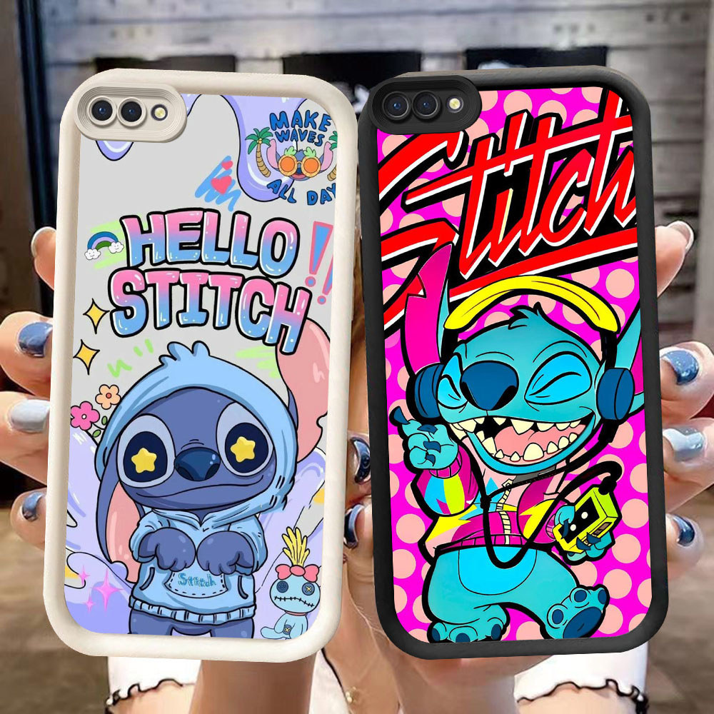 PW-50 Stitch Silikon Casing untuk OPPO A12s A3S A1K A12 A12E