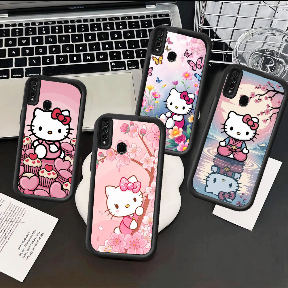 BU16 hello kitty kasus silikon Casing untuk Realme C3I C20 C20A 5 C15 5i C12 C21 C11 5s C2 C2s C3 20