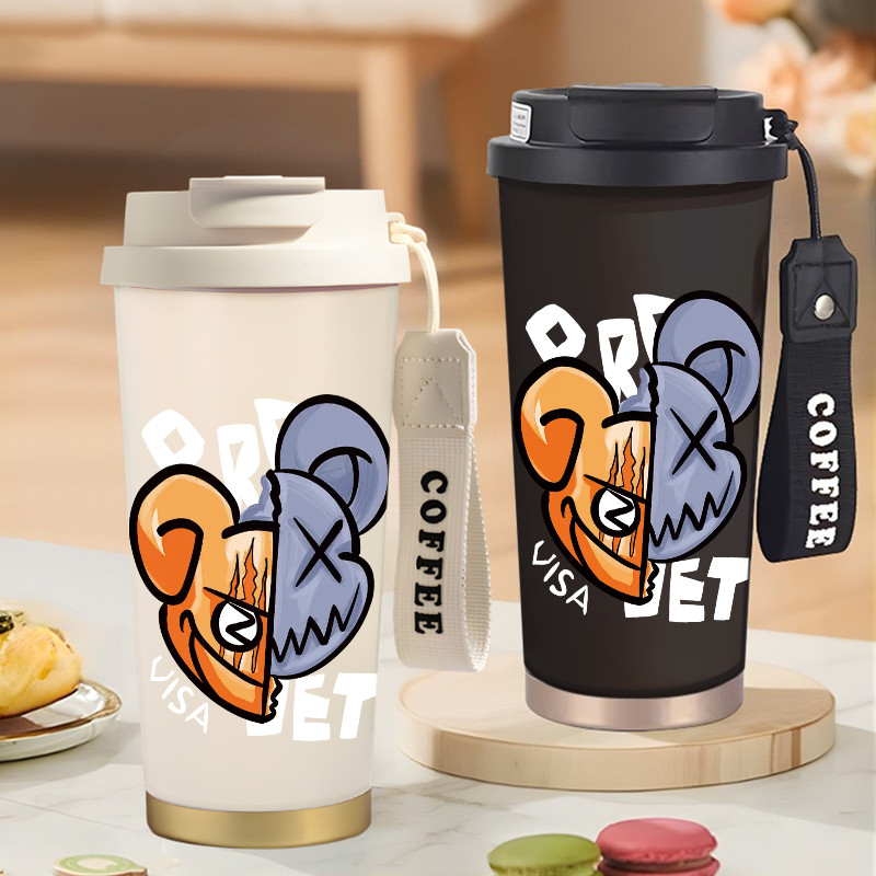 Botol Minum Anak Cute Monster Crew 500ML SUS316 BPA Free | Anti Bocor 100% | Tahan Panas & Dingin 12
