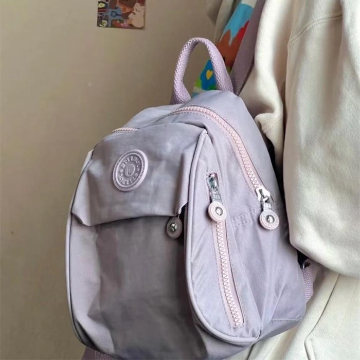 Tas Kecil Mini Ransel Kain Oxford Ransel Kecil Kanvas Serbaguna Fashion Baru 2025 Tahan Air Wanita