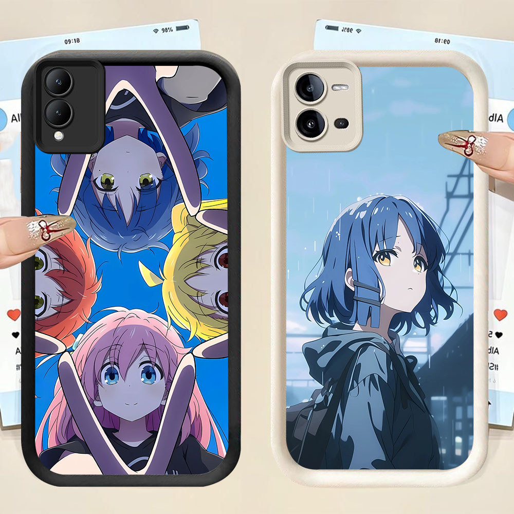 FX-18 Bocchi The Rock Shockproof Casing untuk VIVO Y36 Y03 Y28s V25E Y03t V25 Y27 Y18i Y18 Y27s