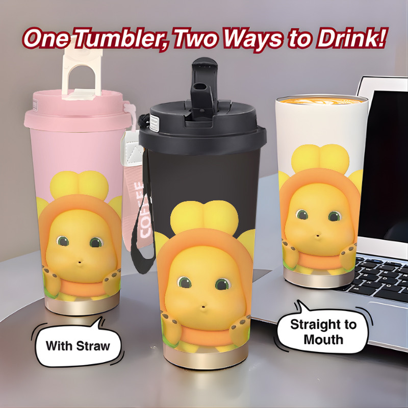 Tumbler Nailong 2 | 500ml | Stainless Steel 316 | Anti Bocor Tahan Panas & Dingin 12 Jam | Portable 