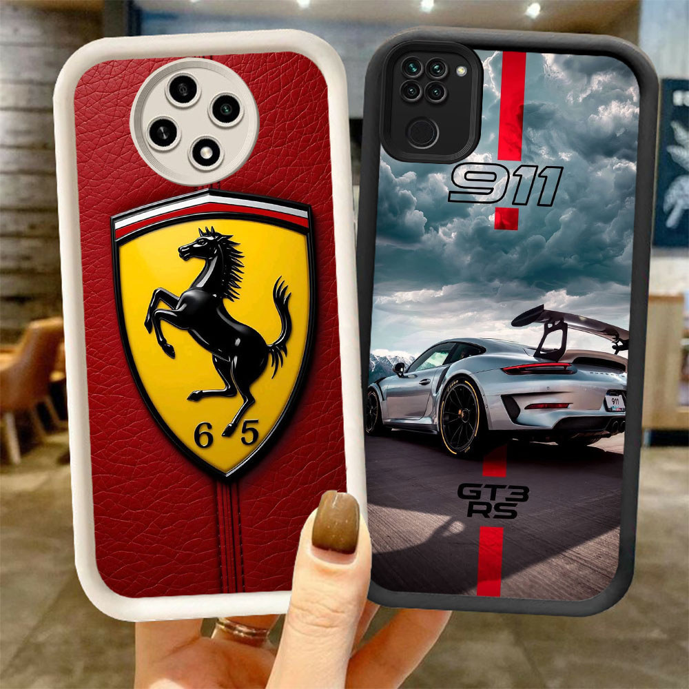 A2-17 Ferrari Case Lembut Casing untuk Xiaomi Redmi Note Poco 8 9 9S M2 Pro Max