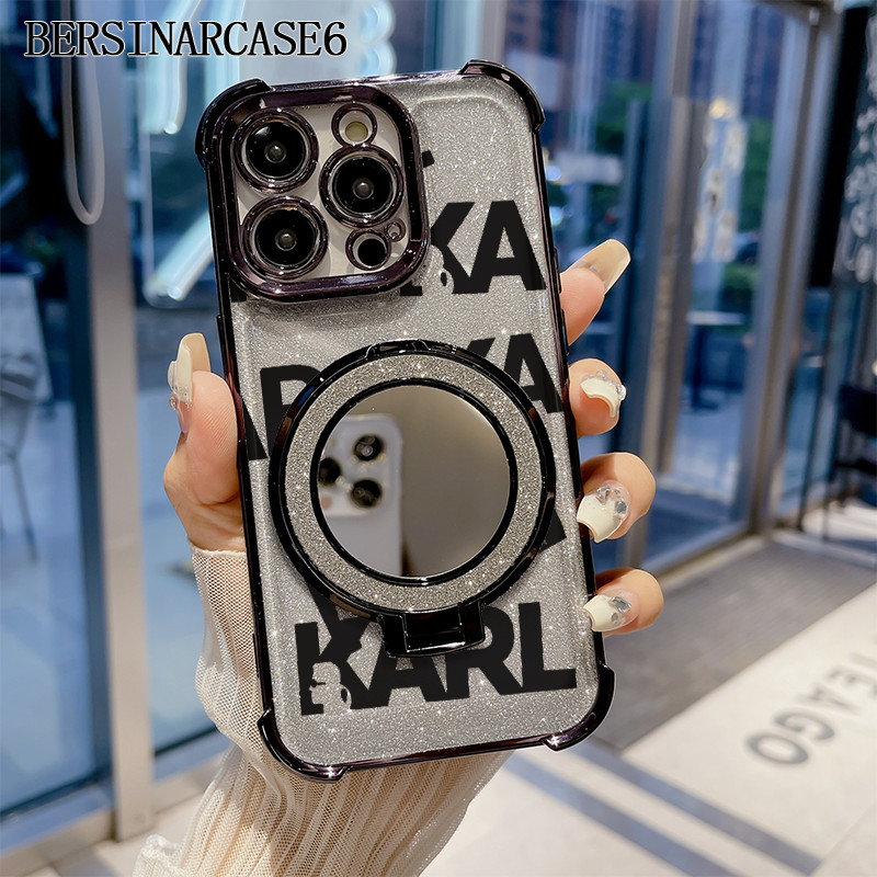 Case Redmi 10A 10C 11A 12C Case Dengan Stand Cermin Bracket Stand Soft Case Redmi Note 9 Note 10 Cer