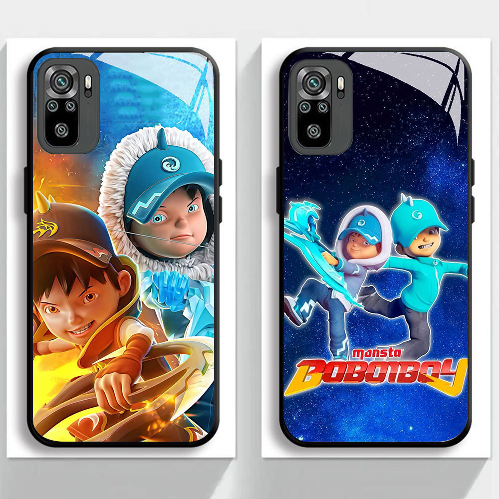 KB-4 BoBoiBoy Nova HD Glass Casing untuk Xiaomi Redmi Note 10 10S 10T 11 SE 11S Poco M3 M4 M5S Pro