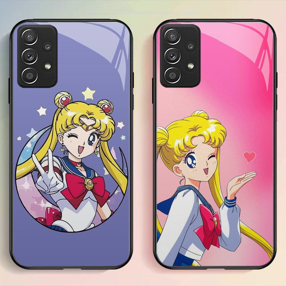 G-54 Sailor Moon HD Kaca Casing untuk Samsung A52 A23 A52S A13 A73 A33 A72 A32 A53 5G Case