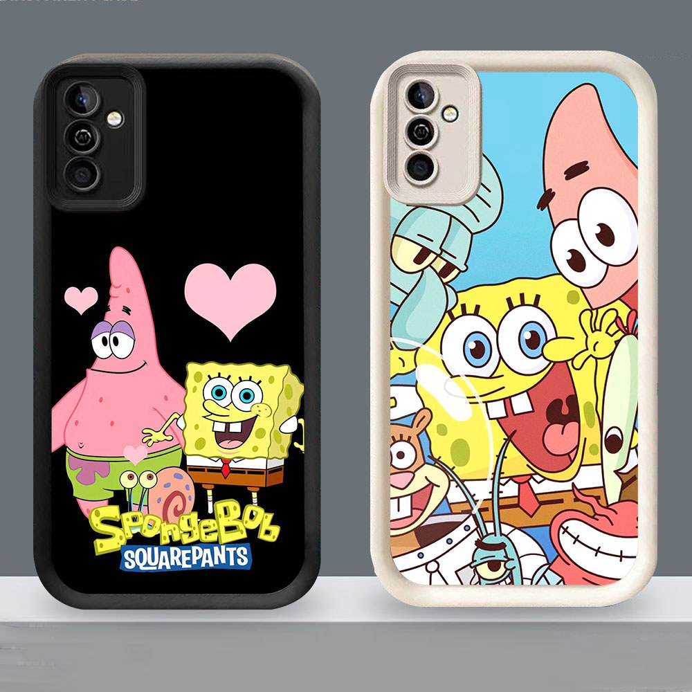 HM-33 SpongeBob SIlicone Case For Samsung A05S A24 A34 A25 A16 A14 A04s A15 A35