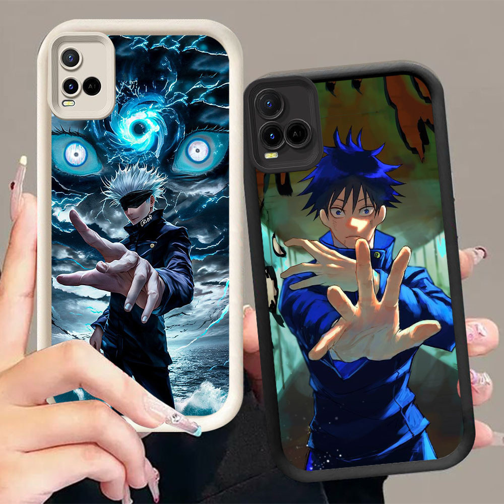 FX-50 Jujutsu Kaisen Anime Shockproof Casing untuk VIVO Y21 Y21s V23E V23 Y75 Y21e V20 Y21t Y33s Pro