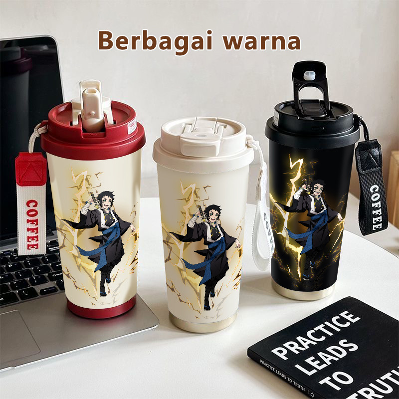 Anime Character Samurai Lightning COD  Tumbler kopi 500ml  Bottle Premium Termos air panas  Stainles