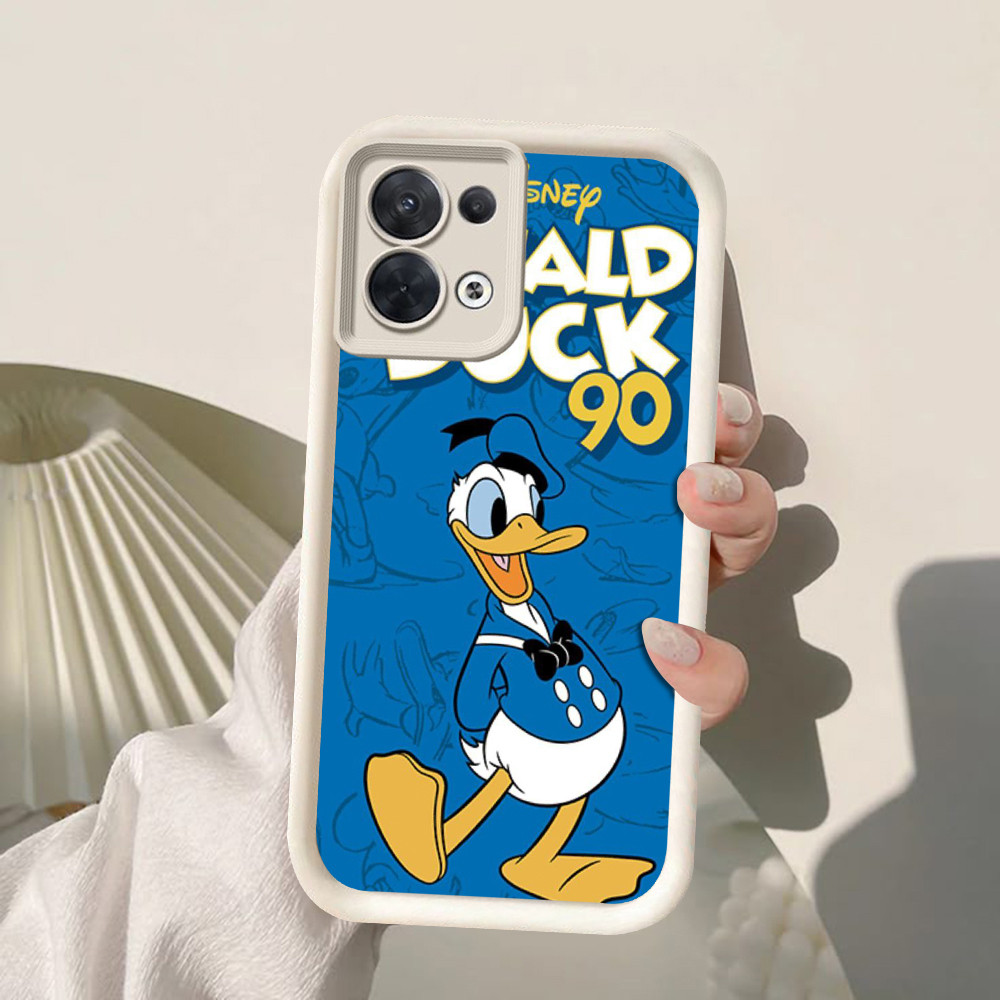 Casing untuk Silikon Hitam OPPO A77s A92 A77 A9 A76 A91 A78 2020 5G FA-8 D-Disney Donald
