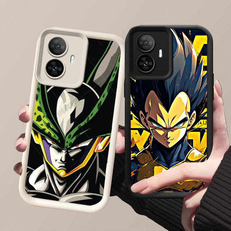 DW-25 Dragon Ball Goku Silicone Casing hitam putih untuk for OPPO Reno Narzo 11 C67 N55 13F C55 11F 
