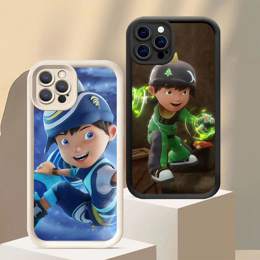PC-3 Boboiboy Silikon Casing untuk HP iPhone 14 15 Pro Max