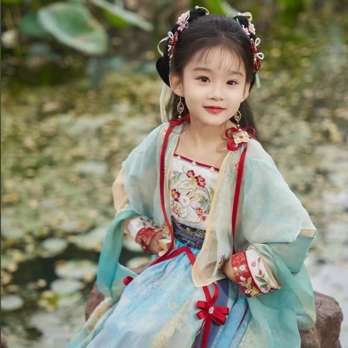 Pakaian Anak-anak Lengan Panjang Musim Gugur Miaoyan Galaxy Peri Super Hanfu Anak Perempuan Gaya Put