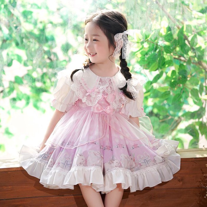 Gaun Anak-anak Gaun Putri Lolita Anak Perempuan Tipis Musim Panas Rok Tutu Baru 2026 Gaun Rok Bayi P