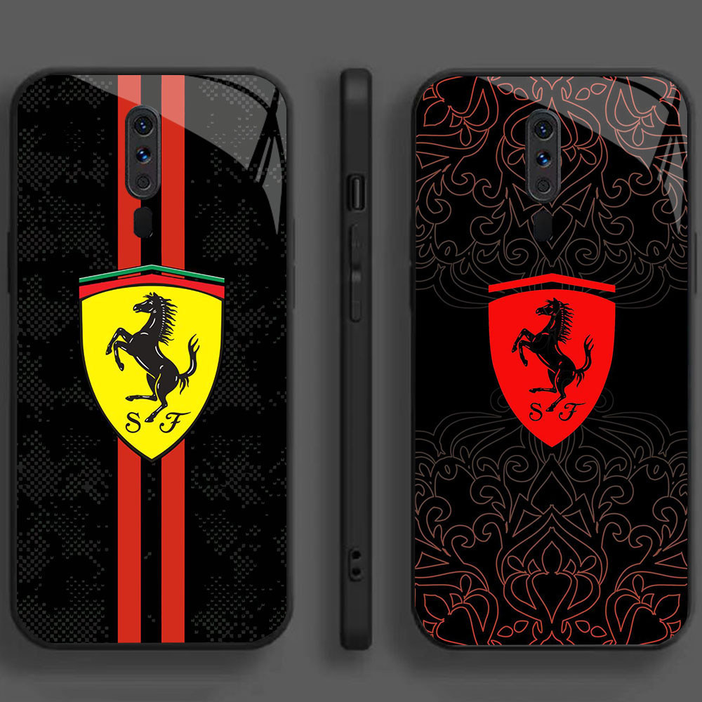 DW-61 NO.1Racing Car GLASS KACA Casing untuk HP OPPO Reno A12E F11 A3S A9 A5 2019 A9X 2Z 2F 2020 Pro