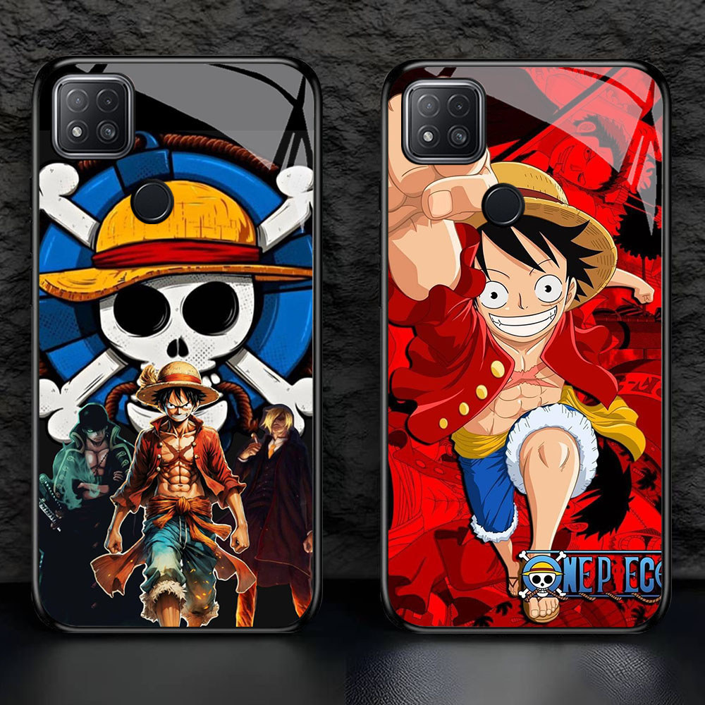 HM-24 Monkey D. Luffy HD Glass Casing untuk Xiaomi Redmi 9C 10C 10A 11A 9T 11 12 12C Poco M3 C3 C31 