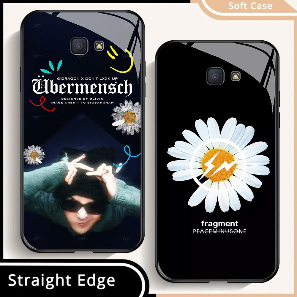HR-56 GD x DON'T LXXK UP HD Glass Casing untuk Samsung Note 9 S24 S25 FE Ultra J7 Prime J6 J4 Core P