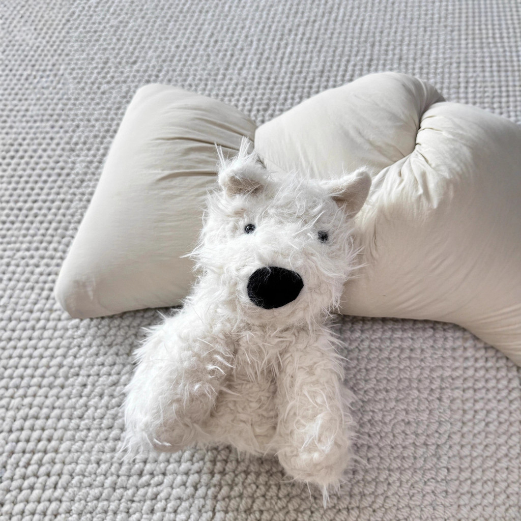 Boneka Plush West Highland White Terrier Mainan Anjing Shih Tzu Mini Lucu Hadiah Hati Girly Hewan Pe