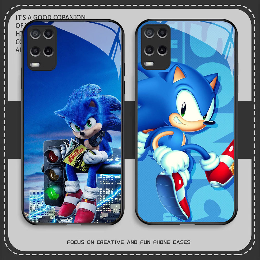 HR-32 Sonic the Hedgehog HD Glass Casing HP Realme 2 8 8i 9 C30 C30S Narzo 50 Pro