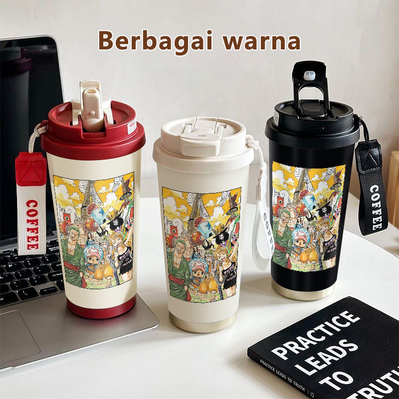 One - Piece Characters Anime COD  Tumbler kopi 500ml  Bottle Premium Termos air panas  Stainless ste