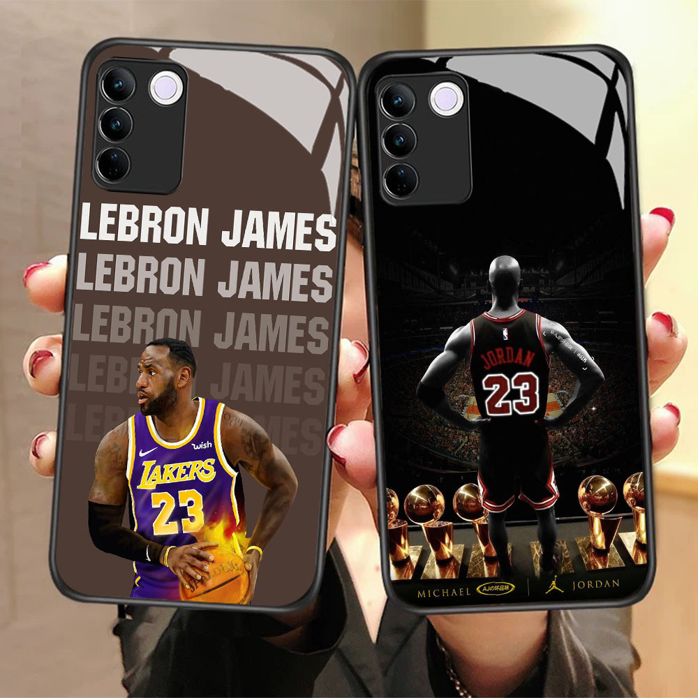 FX-53 Kobe James Jordan HD Glass Casing untuk VIVO V27E V29 V30 V23 Y200E T3 Y100 V27 V29E V23E Y200