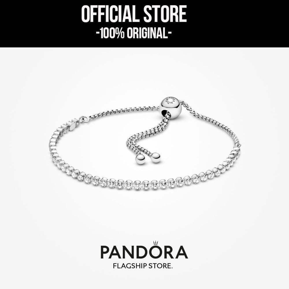 Pandora Sparkling Slider Tennis Bracelet Gelang Wanita Manis & Elegan | Perhiasan Cantik Untuk Hadia