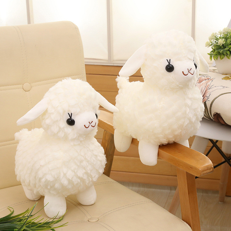 Boneka Boneka domba kecil simulasi, domba, alpaca, boneka isi, promosi, hadiah ulang tahun untuk ana