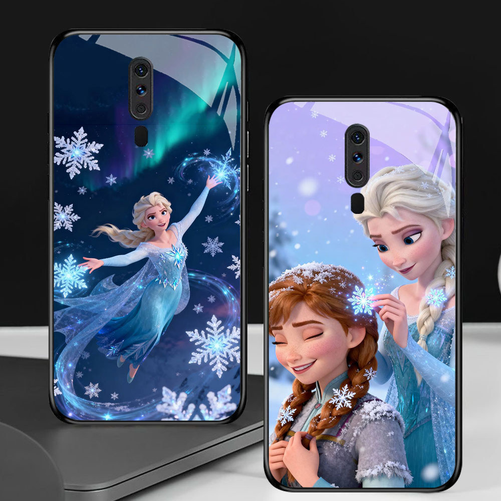FX-31 Disney Frozen HD Glass Casing untuk OPPO A5 A9 F11 A9X Reno 2F 2Z Pro