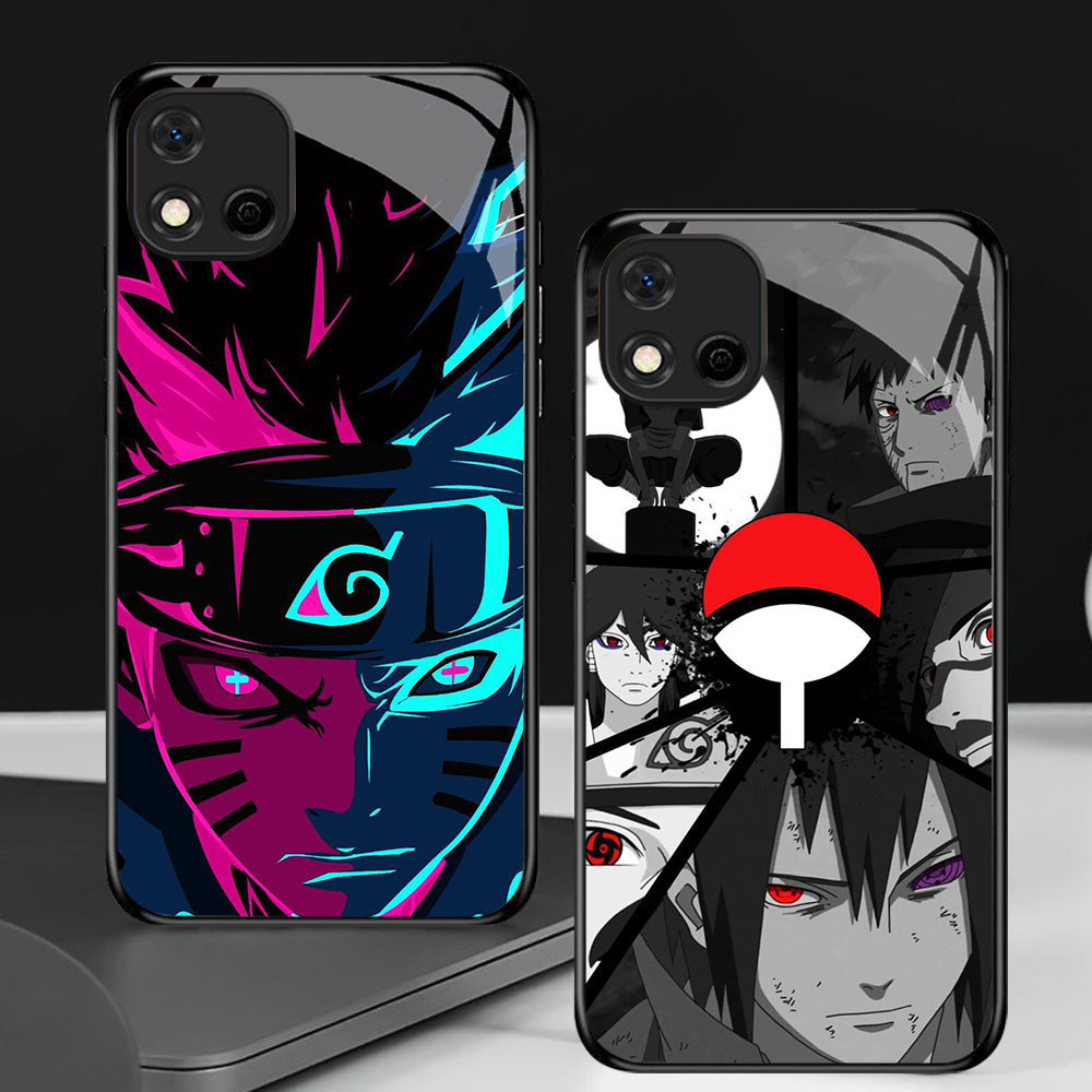 FX-64 Naruto HD Glass Casing untuk Realme C20 C20A C11 OPPO A16E A16K A93 Reno 4 4F F17 Lite Pro