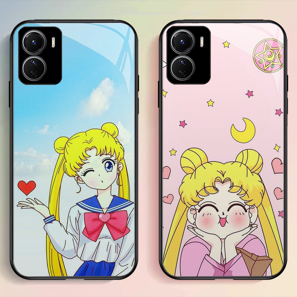 G-62 Sailor Moon HD Kaca Casing untuk Xiaomi Redmi Note 9A 7 A2 9T A5 A1 Pro Case