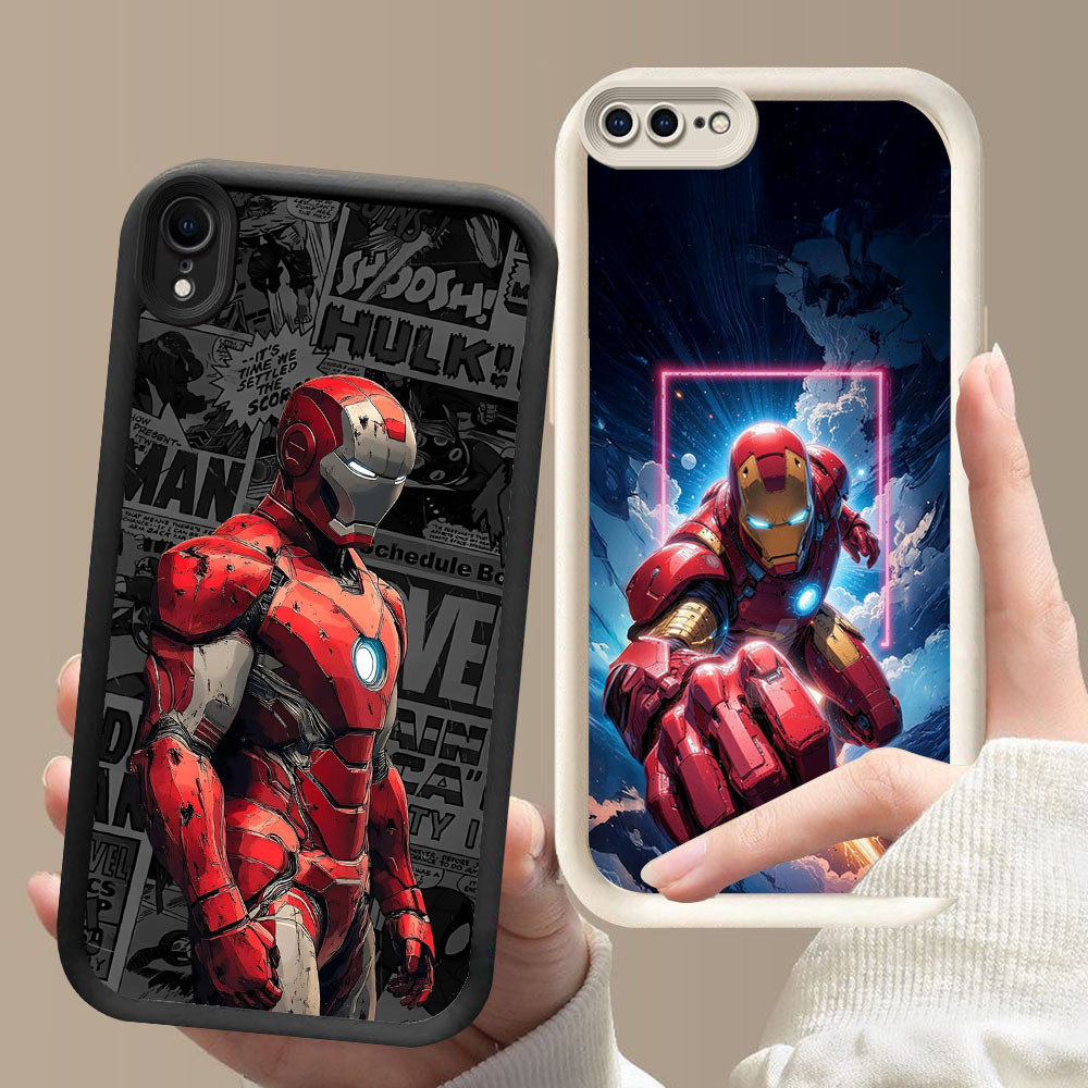 KT-64 Iron Man Murah Casing HP TPU Anti Gores X iPhone XS XR 6 7 8 Max Plus