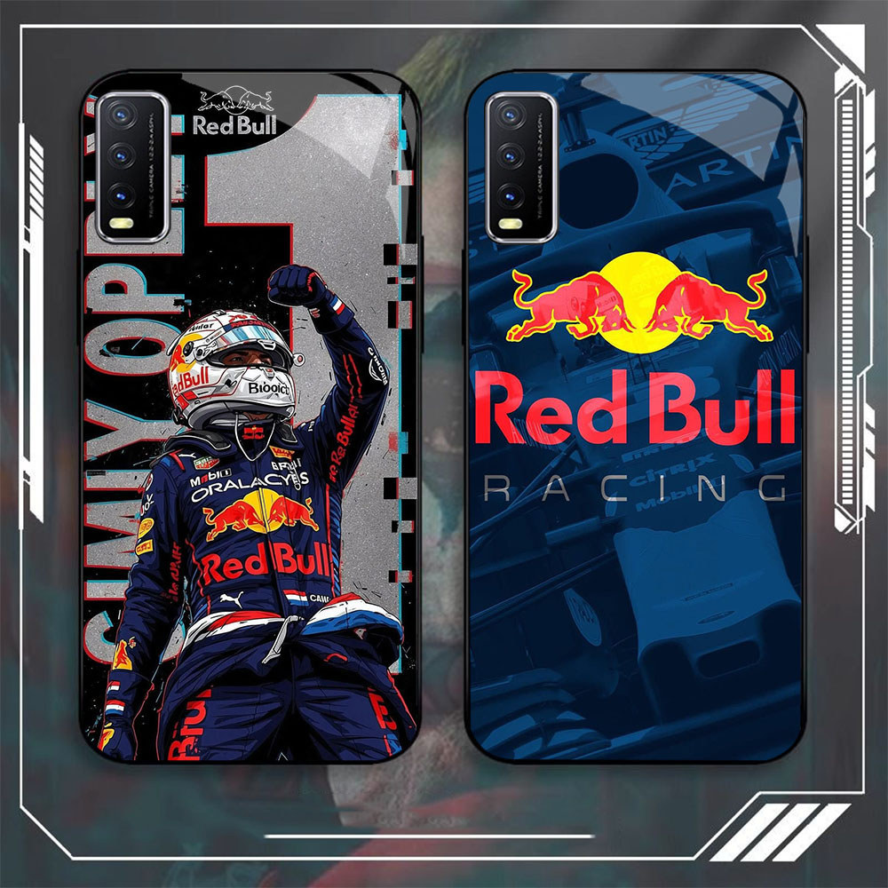 DW-71 Red Bull racing GLASS KACA Casing untuk HP VIVO Y20 Y30 Y20s V15 S1 Y50 V50 Y03 Y20i Y29 Pro L