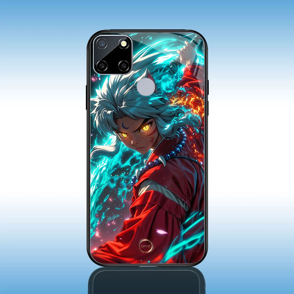 PW-64 Inuyasha Shockproof KACA Casing untuk Realme Narzo C15 C25Y 8 C21 C12 C25S 9 8i 50 30A 20 C25 