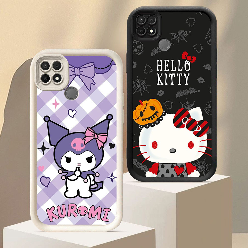 KD-16 Kuromi Hello Kitty Murah Casing HP TPU Untuk OPPO A15 A15s A35 A54 A16E A16K A93 F17 Reno 4F P