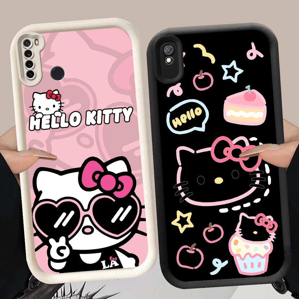 HM-59 Hello Kitty Casing HP Untuk Xiaomi Redmi Note 5 6A 7 9A A5 9T Poco M3 C71 Pro Plus