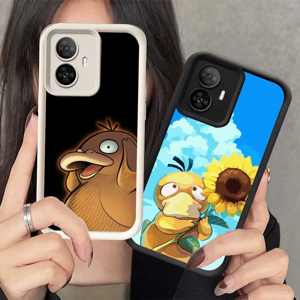 Murah Casing HP TPU Realme 2 7I 14 14T C17 C55 Note 70 70T Narzo N55 80 Lite Pro KR-32 Psyduck