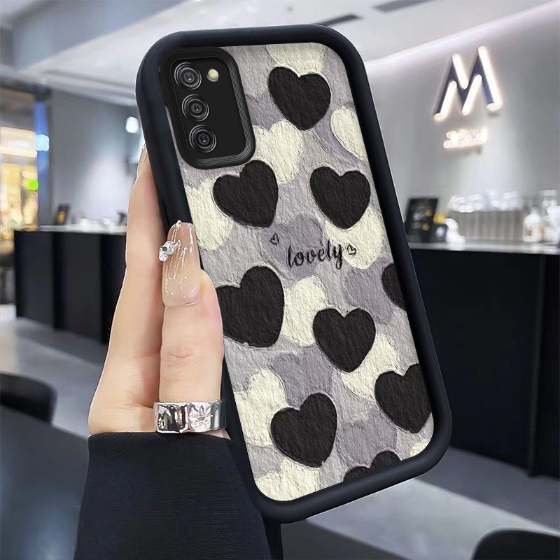 Hati Hitam Putih SoftCase Anti Jatuh FOR SAMSUNG A03S A03CORE A02S A02 5G A10S
