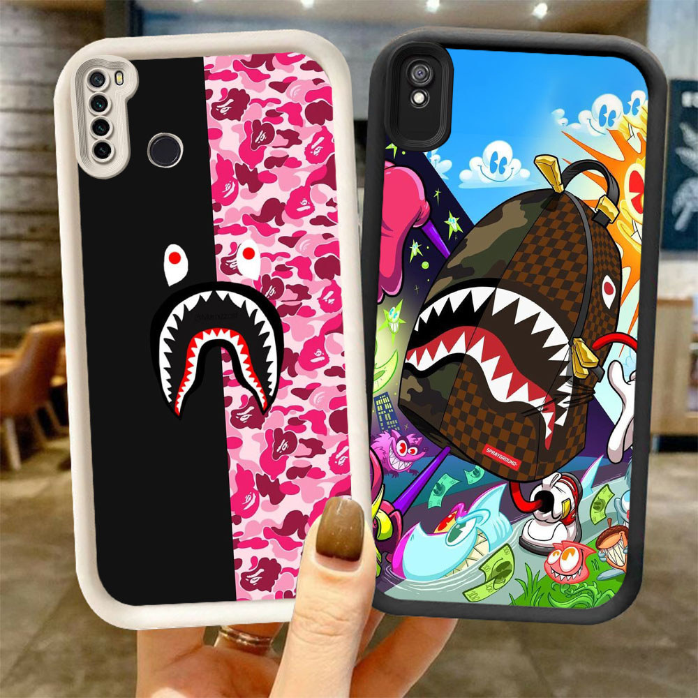 A2-1 bape shark Case Lembut Casing untuk Redmi Note 9A 7 9T 6A Pro