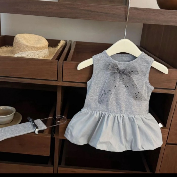 Gaun Es Anak Perempuan Putri Balet Baru Musim Panas 2025 Gaun Putri Manis Berbulu