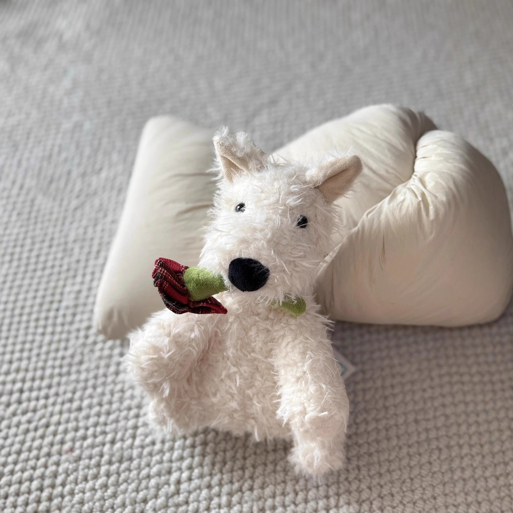 Boneka Hadiah Hari Valentine Baru UK JE Mainan Plush Rose West Highland White Anjing Nyaman Scottish
