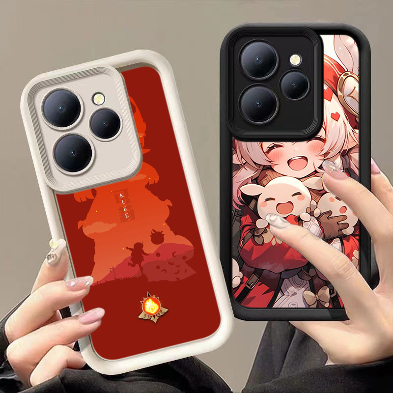 HA35 Genshin Impact game Klee Untuk Infinix Casing hp Softcase Silikon Kasing untuk Tecno POP 9 8 Ca