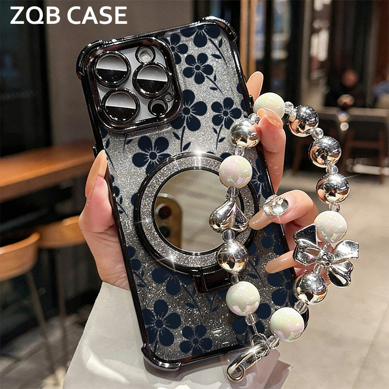 Glitter Card Case HP Samsung A30 A30S A32 A35 5G Cermin Bracket Stand Samsung Case Silikon Casing Sa