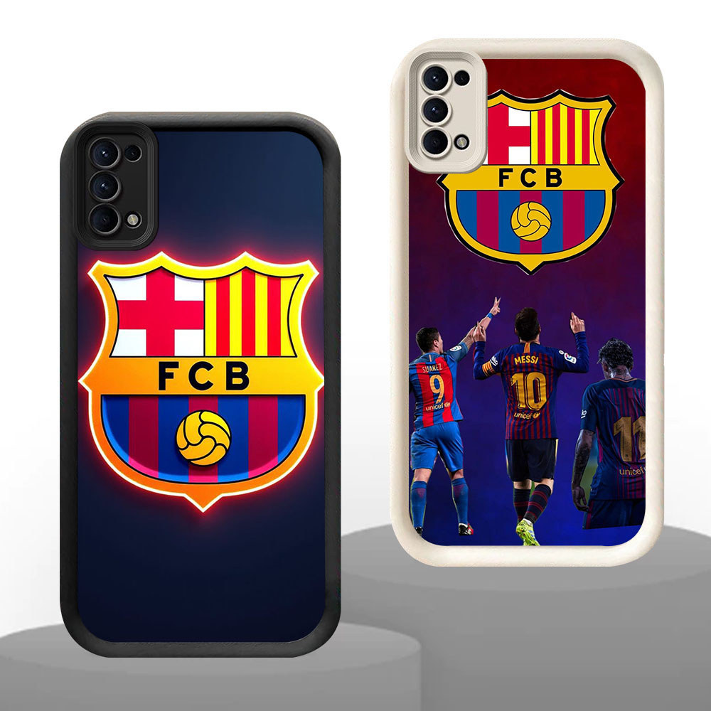 PW-32 Barcelona Silikon Casing untuk Realme Narzo 20A N53 7I C75 C65 5i C17 10 C3 5 6i 5s N63 10A 4G