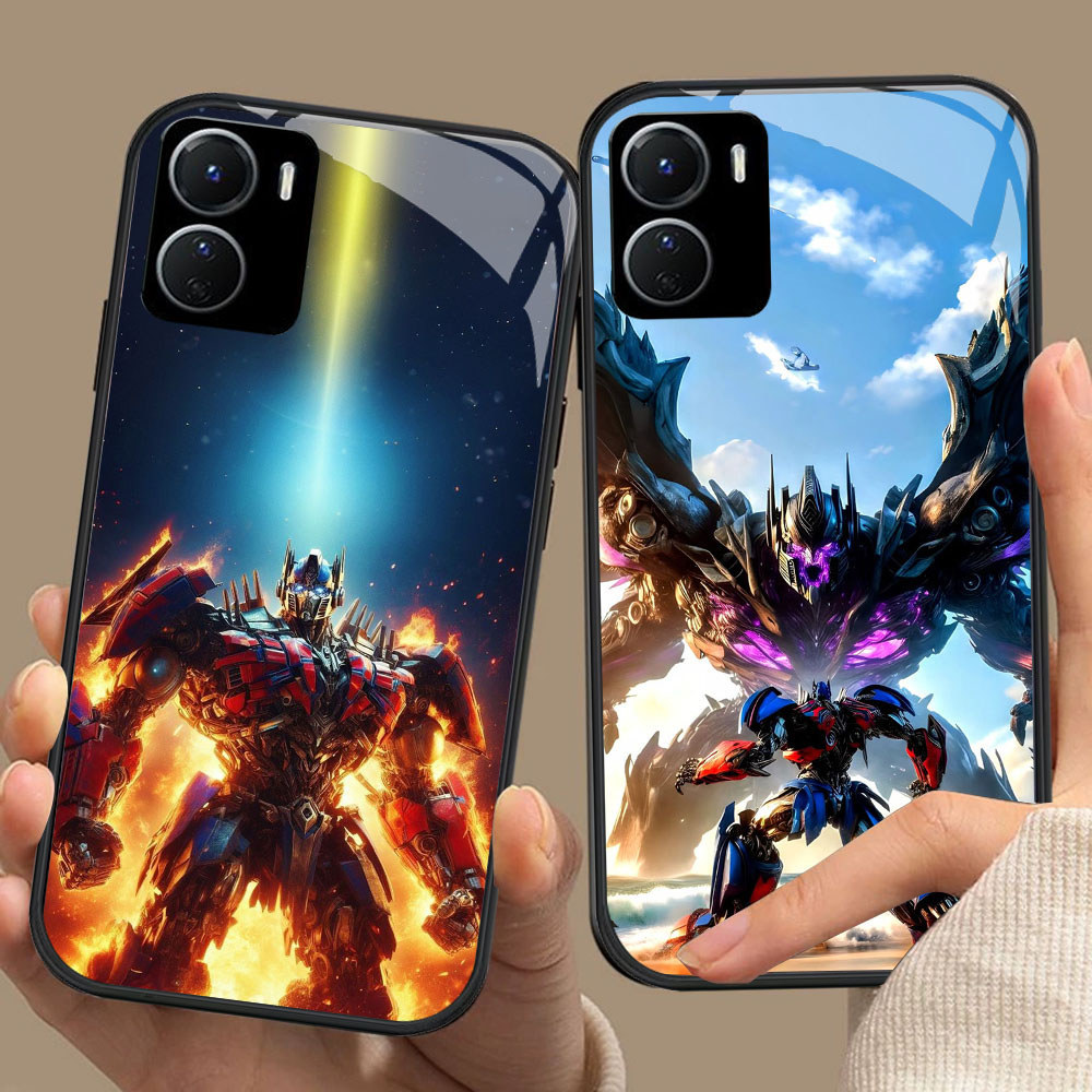 HM-39 Transformers BumbleBee HD Glass Casing untuk VIVO Y16 Y15S Y01 Y56 Y36 Y27S Y15A Y36i Y17S iQO